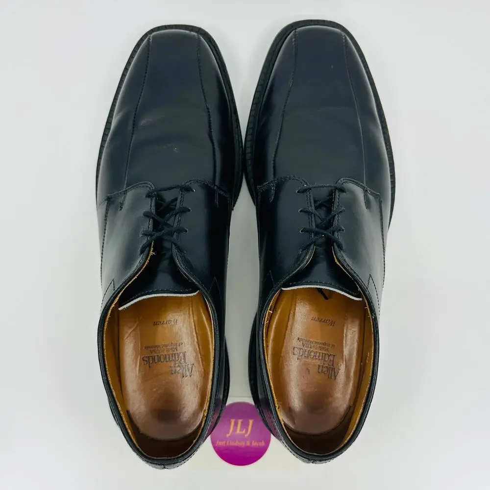 Allen Edmonds Men's Warren Black Leather Bicycle Toe Oxford Shoes Size 9.5 C